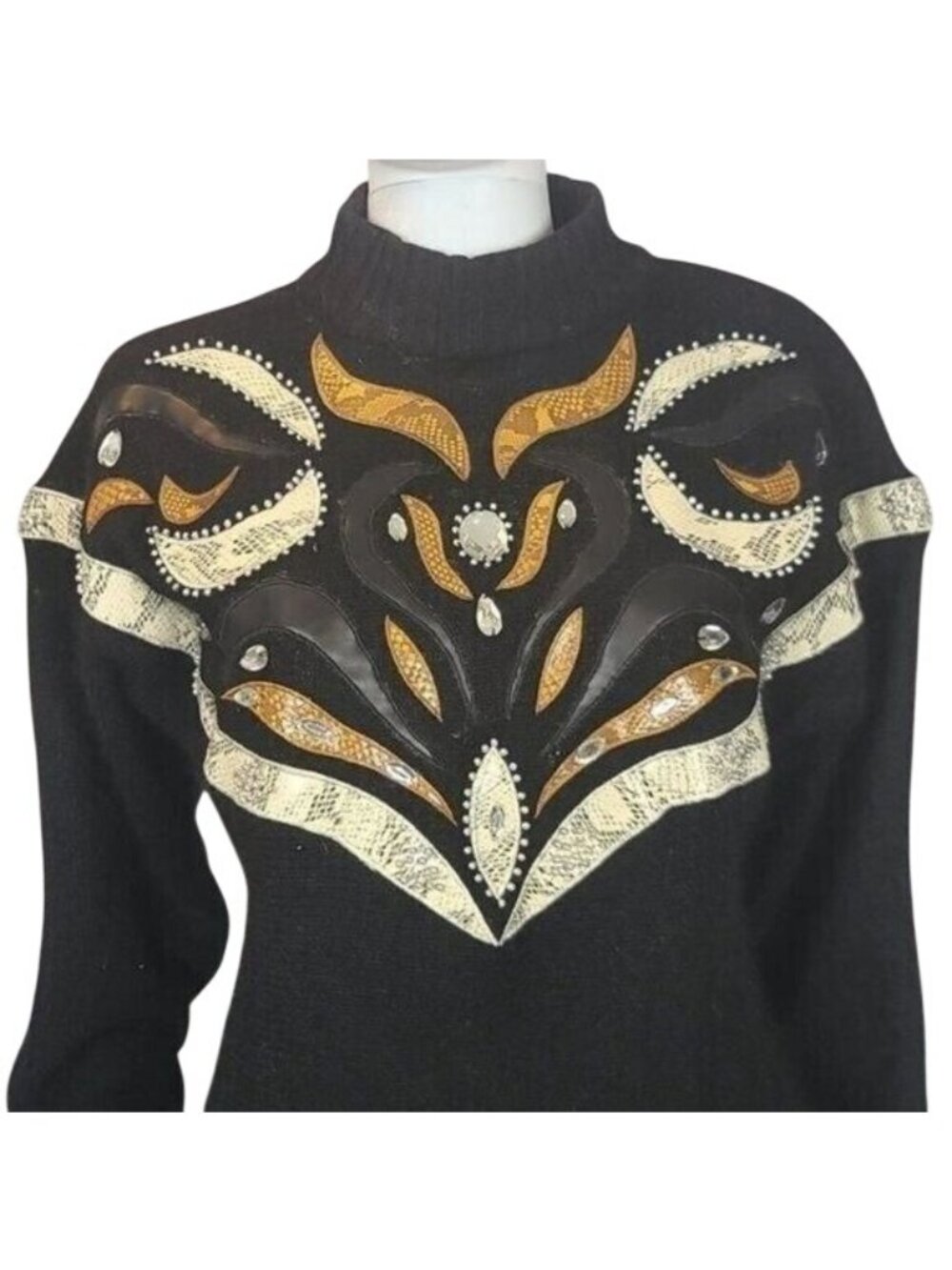 Work In Progress Vintage Mock Neck By Gladys Bagley Womens Sweater Medium